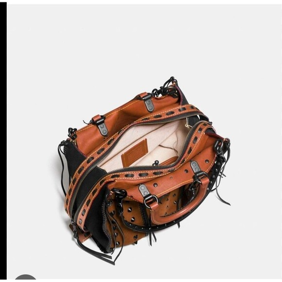 Coach 1941 WESTERN ROGUE 36 STUDS RIVETS SUEDE Whipstitch Details - Picture 14 of 15